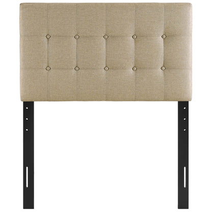 Modway - Emily Upholstered Fabric Twin Headboard by Modway  Bedroom Headboards Brown - MOD-5176-BEI