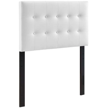 Modway - Emily Upholstered Vinyl Twin Headboard by Modway  Bedroom Headboards White - MOD-5177-WHI