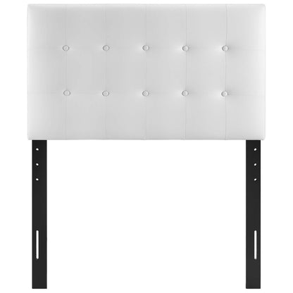 Modway - Emily Upholstered Vinyl Twin Headboard by Modway  Bedroom Headboards White - MOD-5177-WHI