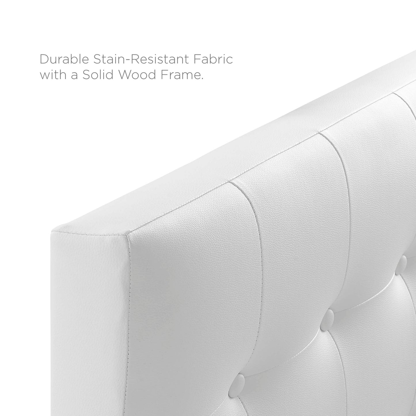 Modway - Emily Upholstered Vinyl Twin Headboard by Modway  Bedroom Headboards White - MOD-5177-WHI