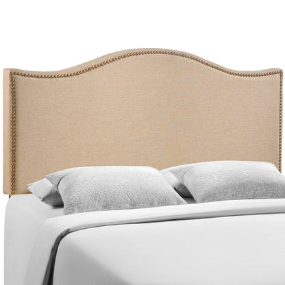 Modway - Curl Nailhead Upholstered Queen Headboard by Modway  Bedroom Headboards Brown - MOD-5206-CAF