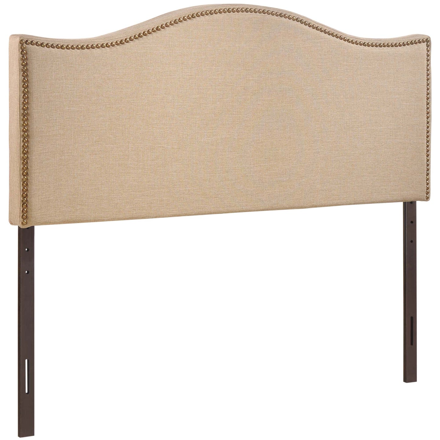 Modway - Curl Nailhead Upholstered Queen Headboard by Modway  Bedroom Headboards Brown - MOD-5206-CAF
