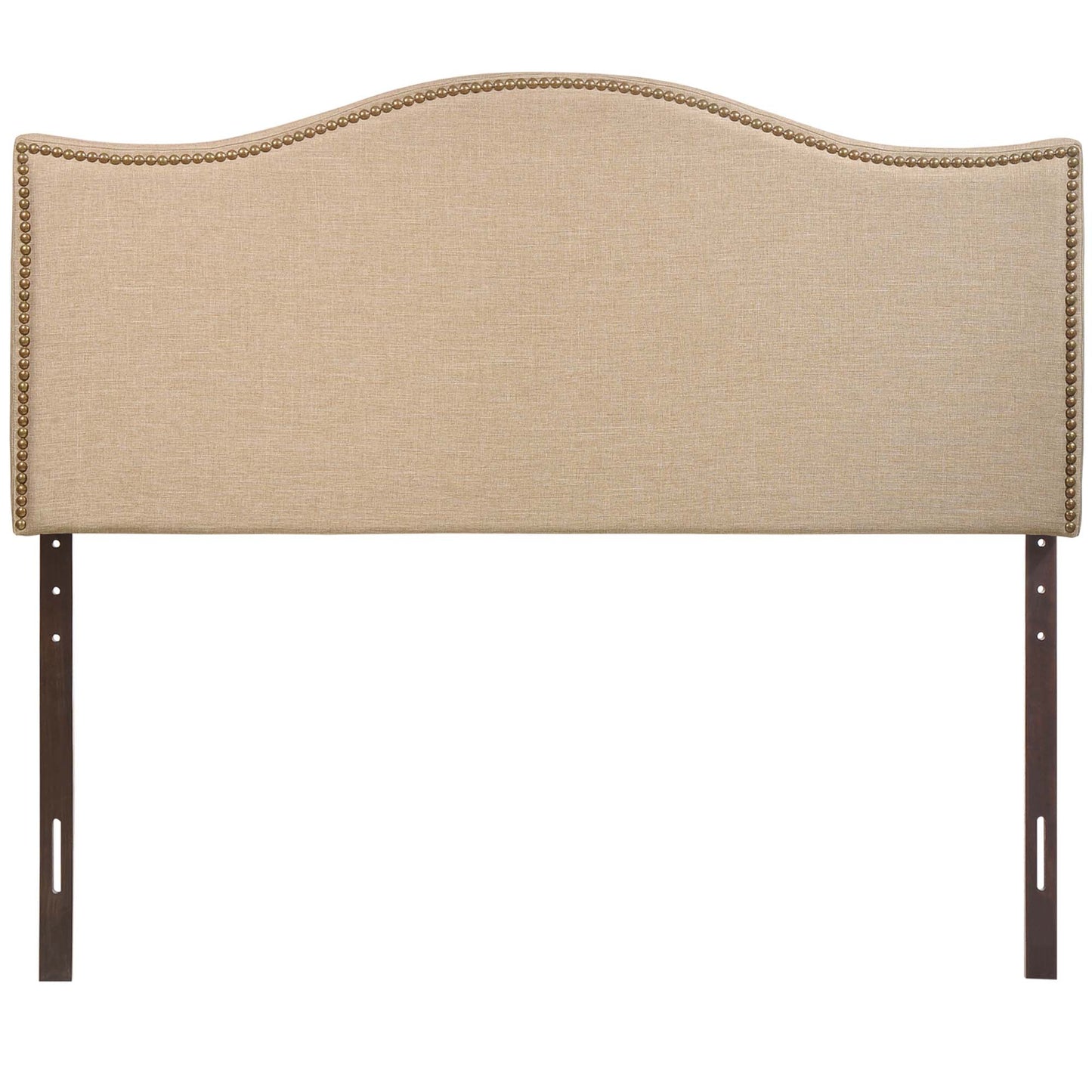 Modway - Curl Nailhead Upholstered Queen Headboard by Modway  Bedroom Headboards Brown - MOD-5206-CAF