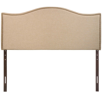 Modway - Curl Nailhead Upholstered Queen Headboard by Modway  Bedroom Headboards Brown - MOD-5206-CAF
