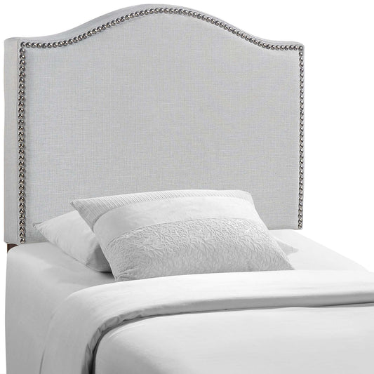 Modway - Curl Nailhead Upholstered Twin Headboard by Modway  Bedroom Headboards Gray - MOD-5209-GRY