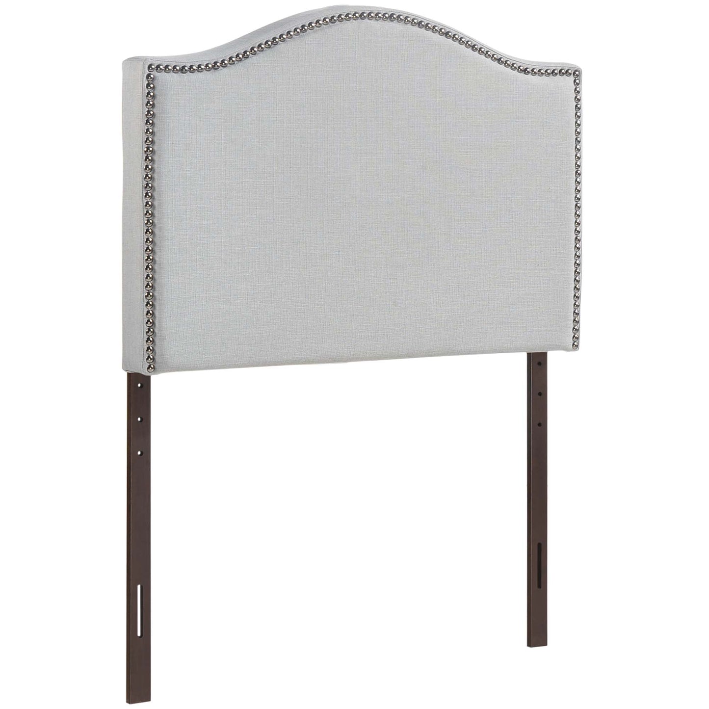 Modway - Curl Nailhead Upholstered Twin Headboard by Modway  Bedroom Headboards Gray - MOD-5209-GRY