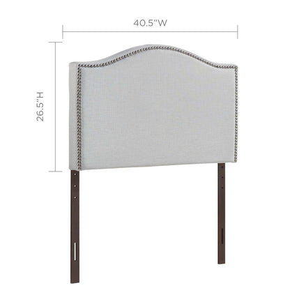 Modway - Curl Nailhead Upholstered Twin Headboard by Modway  Bedroom Headboards Gray - MOD-5209-GRY