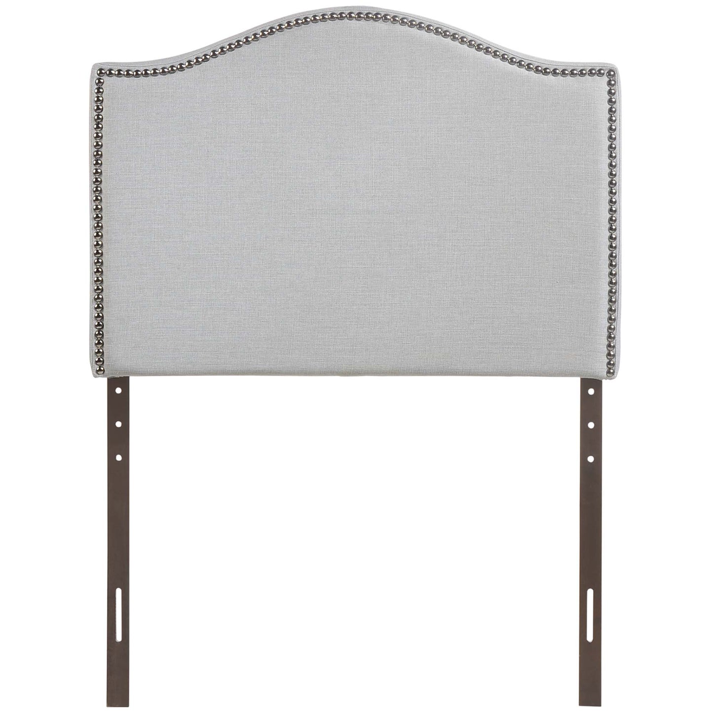 Modway - Curl Nailhead Upholstered Twin Headboard by Modway  Bedroom Headboards Gray - MOD-5209-GRY