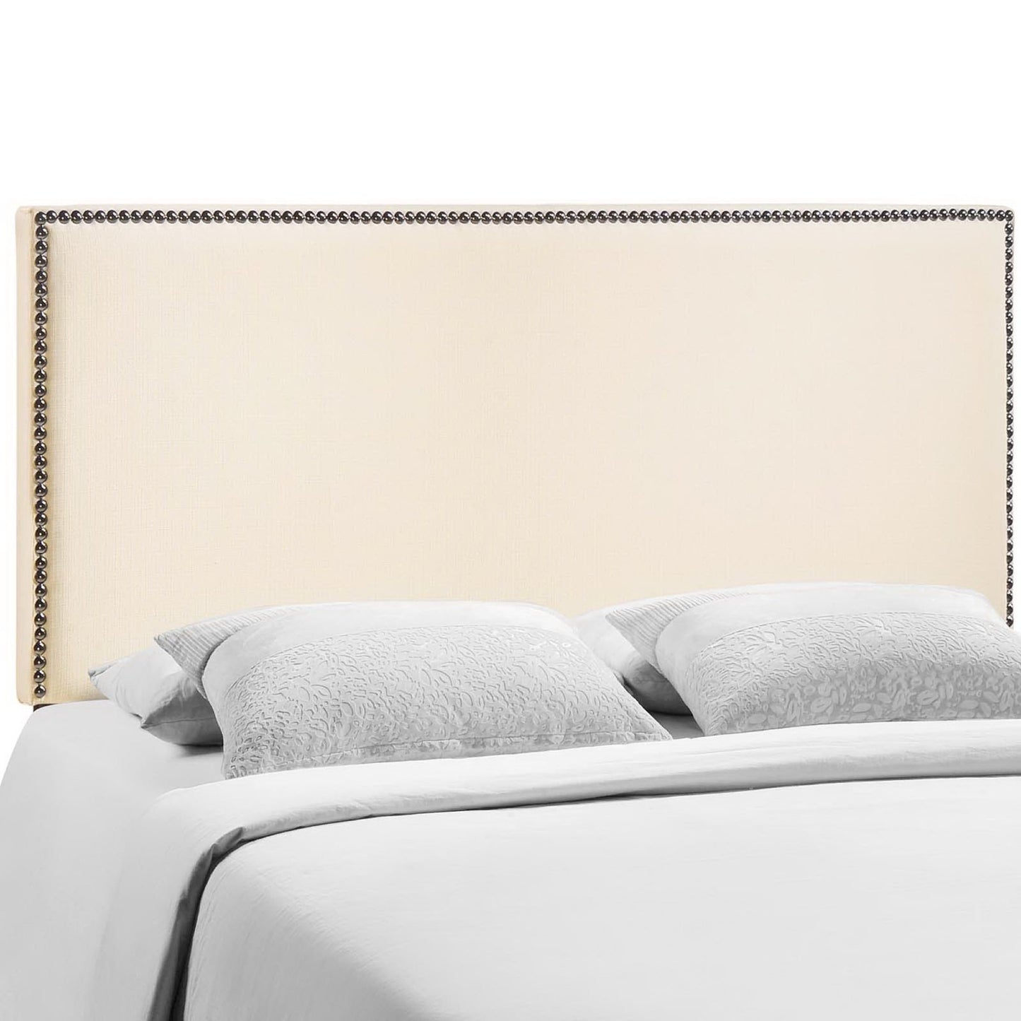 Modway - Region Nailhead Upholstered Queen Headboard by Modway  Bedroom Headboards White - MOD-5215-IVO