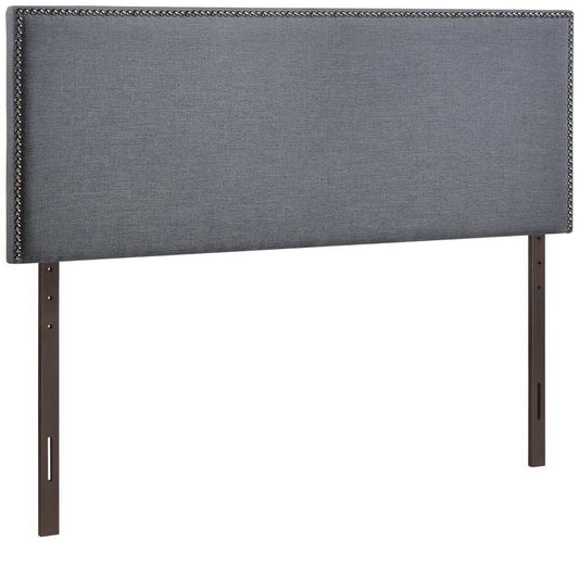 Modway - Region Nailhead Upholstered Queen Headboard by Modway  Bedroom Headboards Black - MOD-5215-SMK