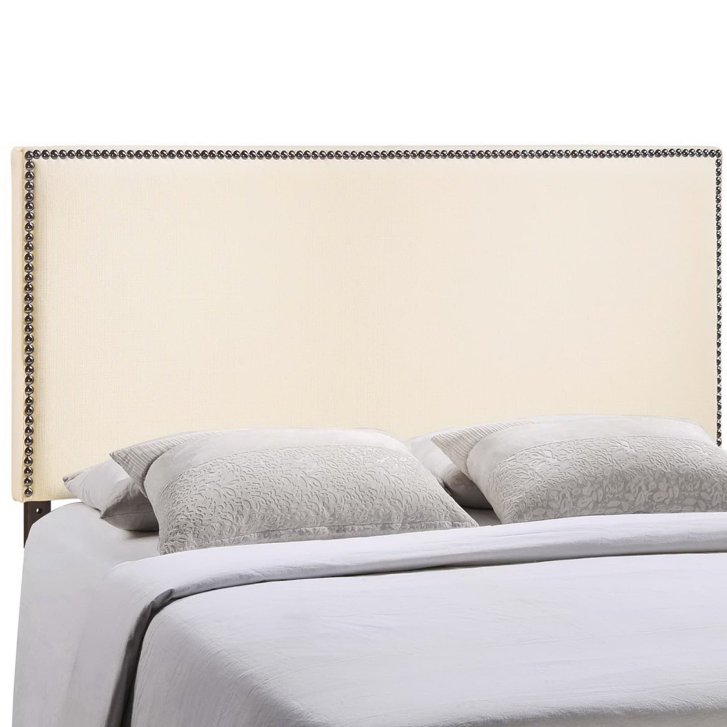 Modway - Region Nailhead Upholstered Full Headboard by Modway  Bedroom Headboards White - MOD-5217-IVO