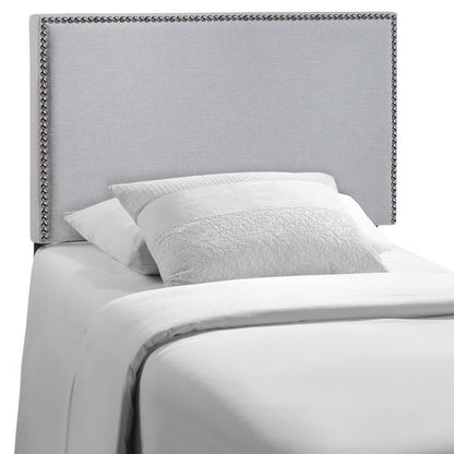 Modway - Region Nailhead Upholstered Twin Headboard by Modway  Bedroom Headboards Gray - MOD-5218-GRY