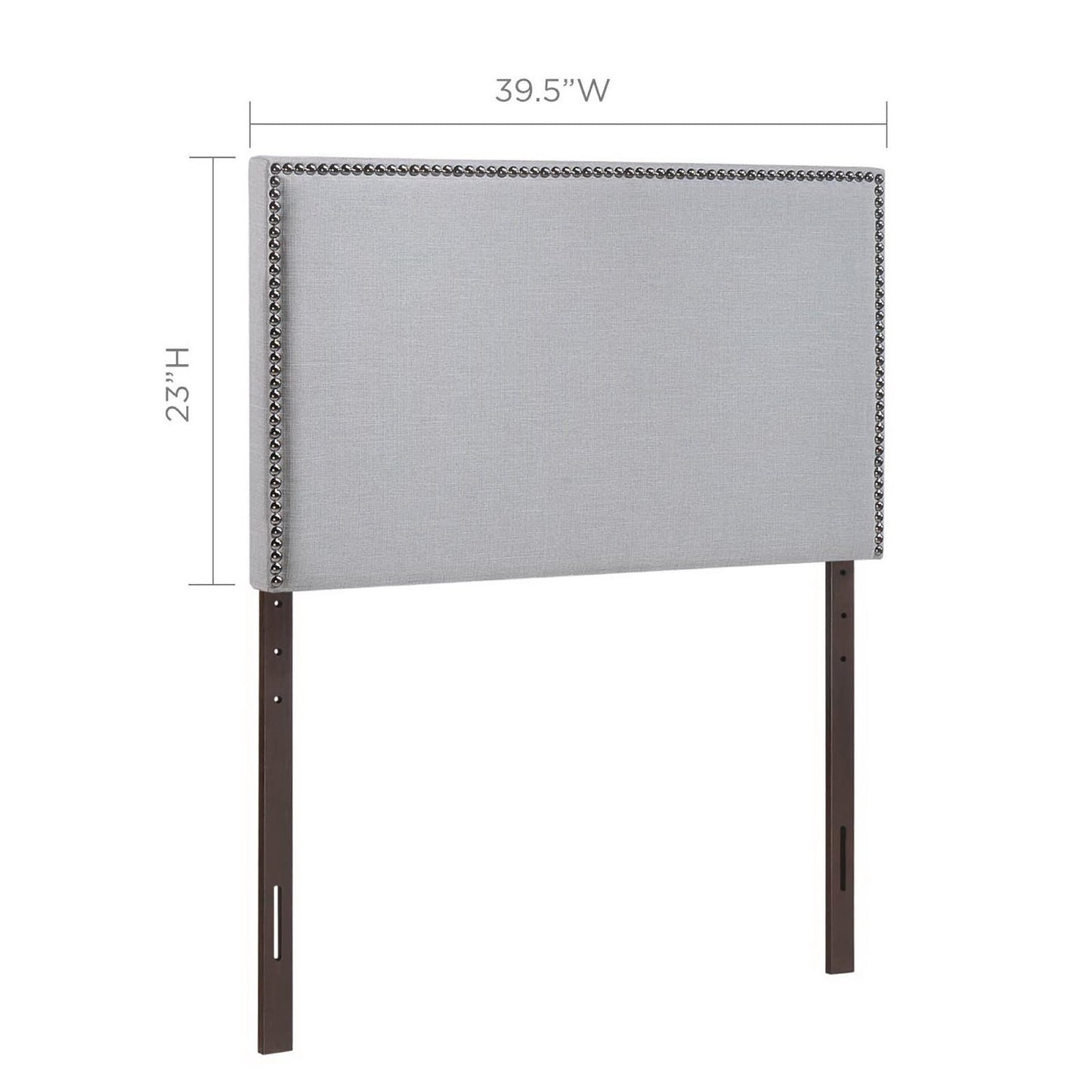 Modway - Region Nailhead Upholstered Twin Headboard by Modway  Bedroom Headboards Gray - MOD-5218-GRY