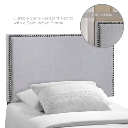 Modway - Region Nailhead Upholstered Twin Headboard by Modway  Bedroom Headboards Gray - MOD-5218-GRY