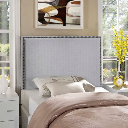 Modway - Region Nailhead Upholstered Twin Headboard by Modway  Bedroom Headboards Gray - MOD-5218-GRY