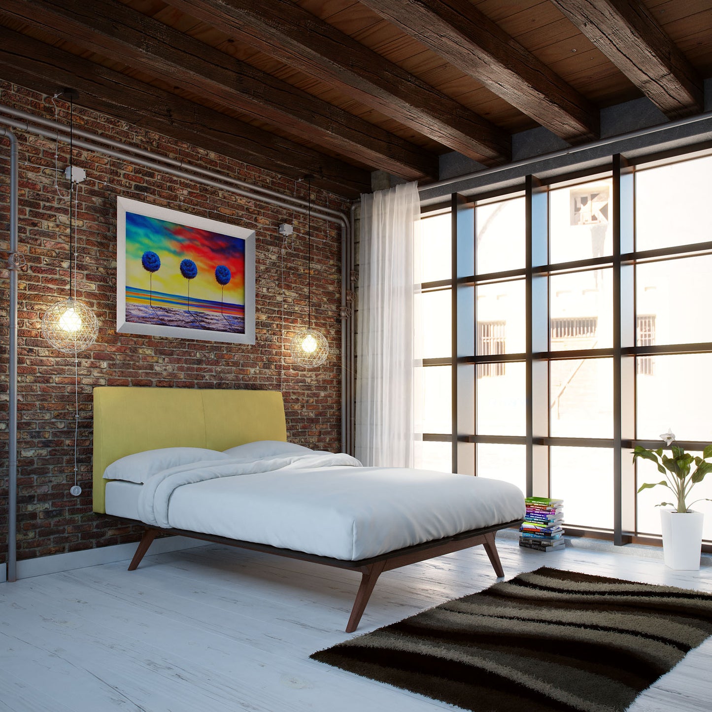 Modway Outlet Tracy Queen Bed by Modway  Bedroom Furniture Cappuccino Green - MOD-5238-CAP-GRN