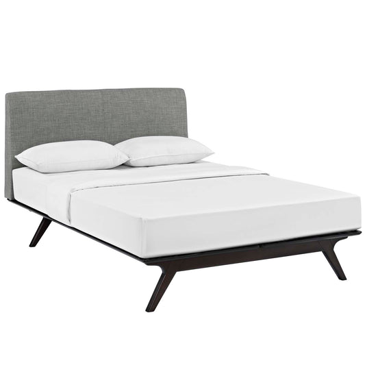 Modway Outlet Tracy Queen Bed by Modway  Bedroom Furniture Cappuccino Gray - MOD-5238-CAP-GRY