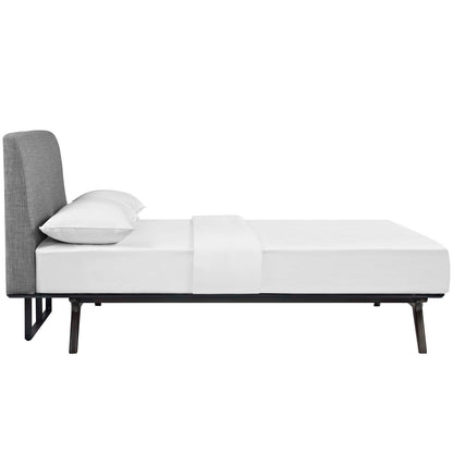Modway Outlet Tracy Queen Bed by Modway  Bedroom Furniture Cappuccino Gray - MOD-5238-CAP-GRY