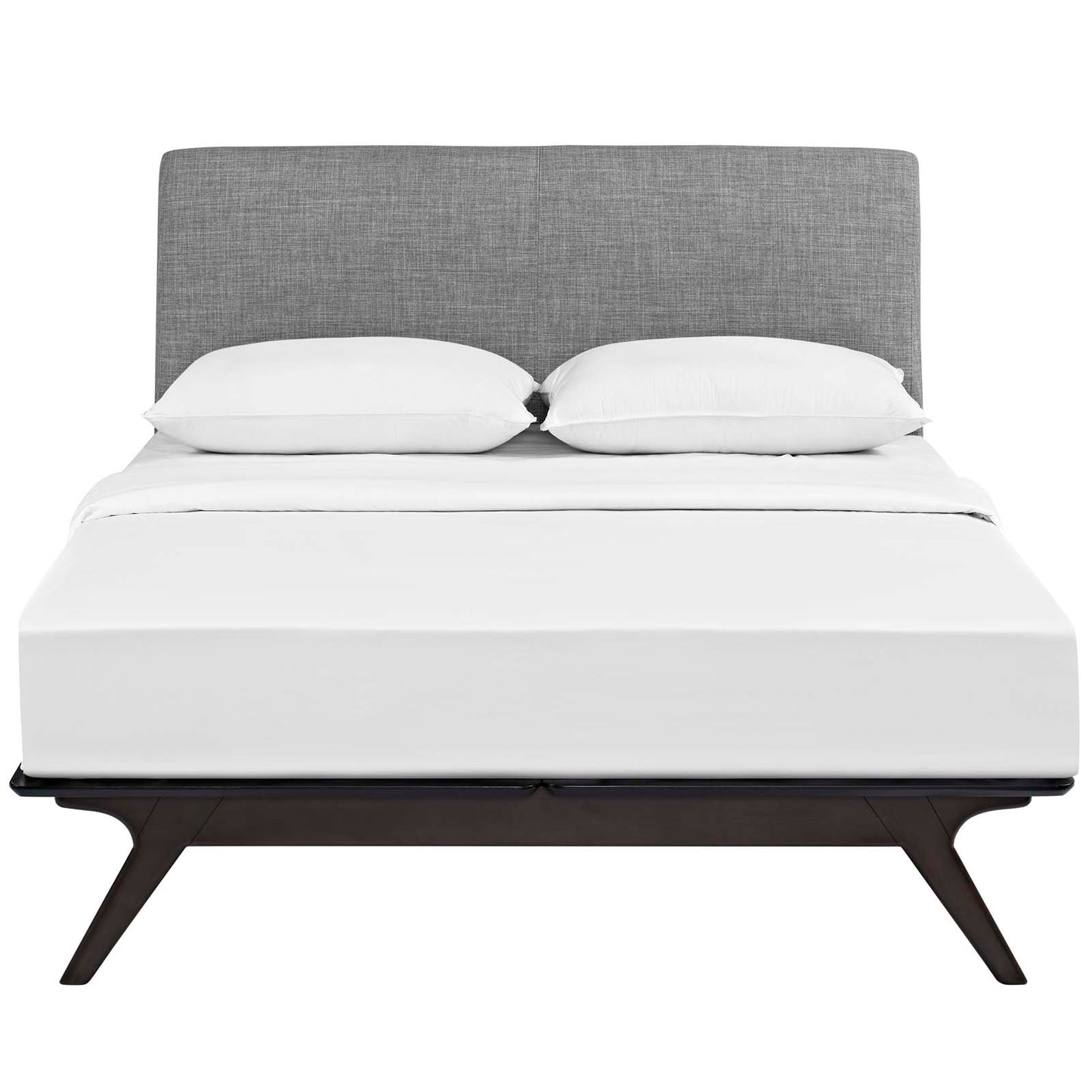 Modway Outlet Tracy Queen Bed by Modway  Bedroom Furniture Cappuccino Gray - MOD-5238-CAP-GRY