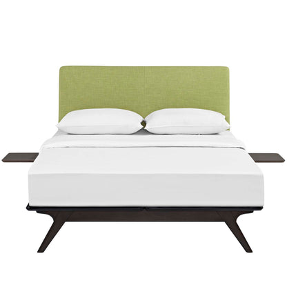 Modway Outlet Tracy 3 Piece Queen Bedroom Set by Modway  Bedroom Furniture Cappuccino Green - MOD-5257-CAP-GRN-SET