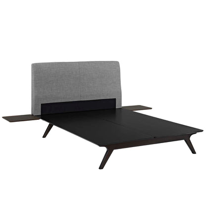 Modway Outlet Tracy 3 Piece Queen Bedroom Set by Modway  Bedroom Furniture Cappuccino Gray - MOD-5257-CAP-GRY-SET