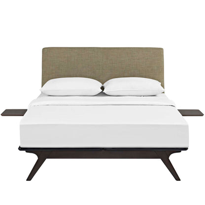 Modway Outlet Tracy 3 Piece Queen Bedroom Set by Modway  Bedroom Furniture Cappuccino Latte - MOD-5257-CAP-LAT-SET