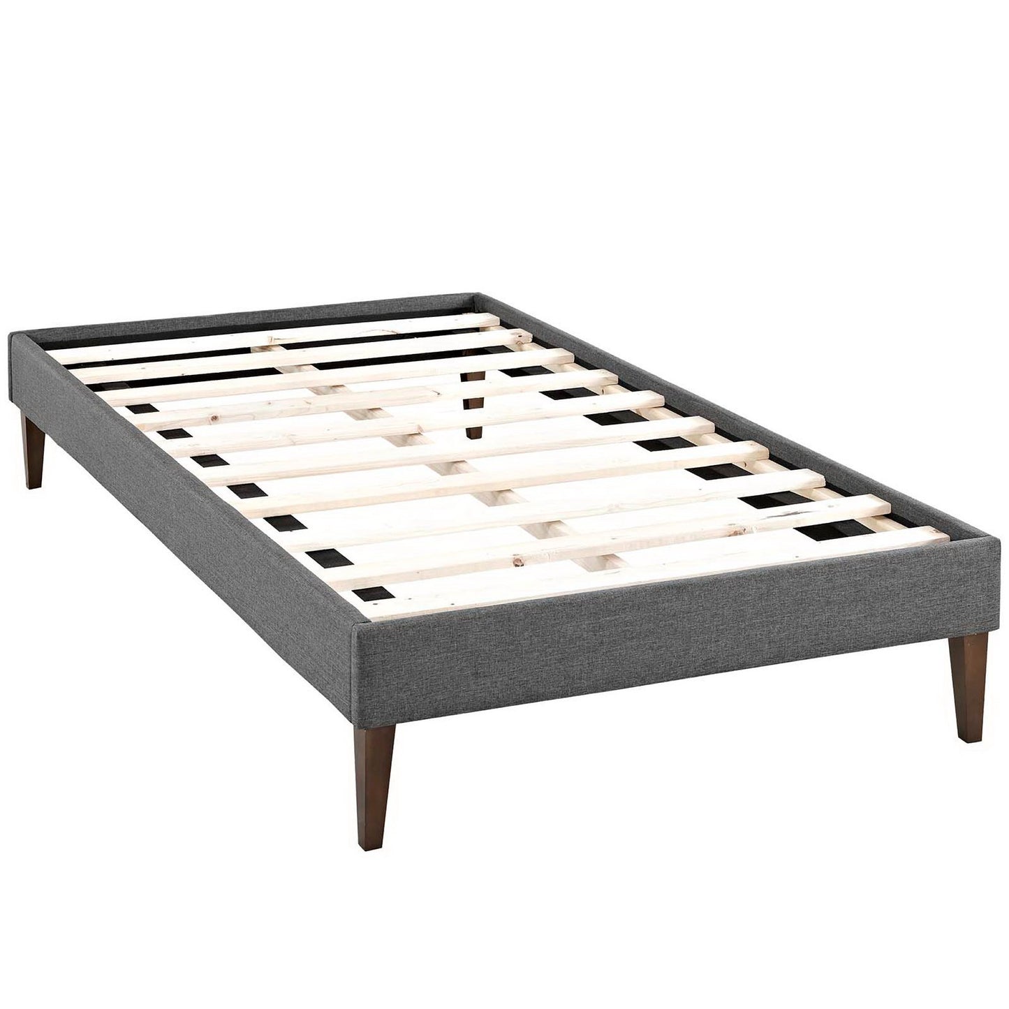 Modway - Sharon Fabric Twin Bed Frame with Squared Tapered Legs by Modway  Bedroom Beds Gray - MOD-5348-GRY