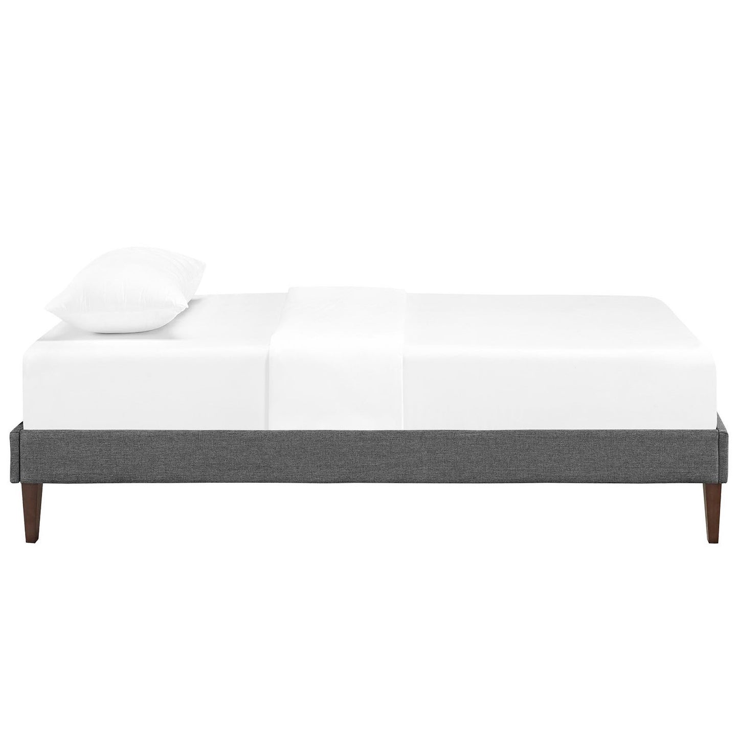 Modway - Sharon Fabric Twin Bed Frame with Squared Tapered Legs by Modway  Bedroom Beds Gray - MOD-5348-GRY