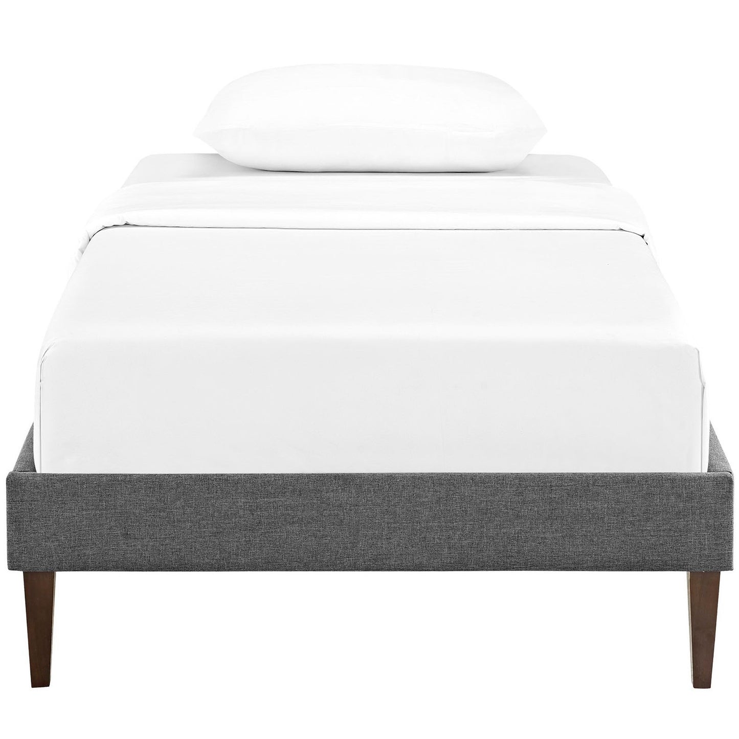 Modway - Sharon Fabric Twin Bed Frame with Squared Tapered Legs by Modway  Bedroom Beds Gray - MOD-5348-GRY
