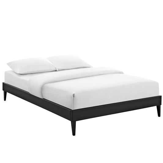 Modway Outlet Sharon Vinyl Full Bed Frame with Squared Tapered Legs by Modway  Bedroom Furniture Black - MOD-5349-BLK