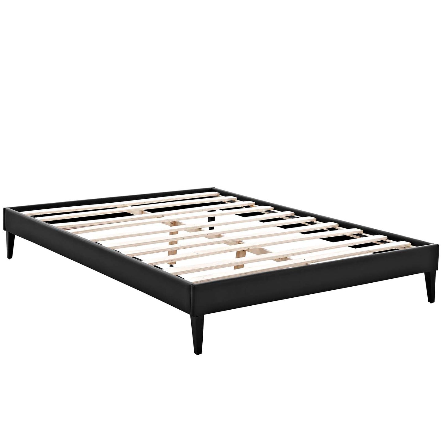 Modway Outlet Sharon Vinyl Full Bed Frame with Squared Tapered Legs by Modway  Bedroom Furniture Black - MOD-5349-BLK