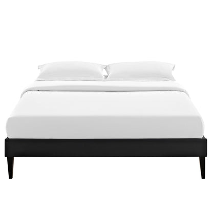 Modway Outlet Sharon Vinyl Full Bed Frame with Squared Tapered Legs by Modway  Bedroom Furniture Black - MOD-5349-BLK