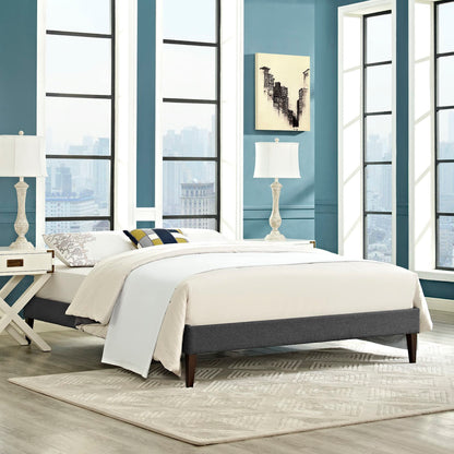 Modway Outlet Sharon Fabric Full Bed Frame with Squared Tapered Legs by Modway  Bedroom Furniture Gray - MOD-5350-GRY