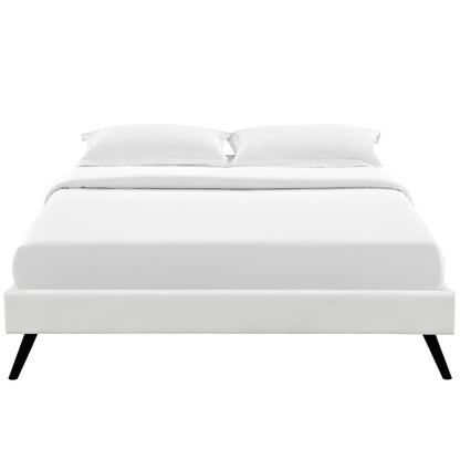 Modway Outlet Helen Vinyl Full Bed Frame with Round Splayed Legs by Modway  Bedroom Furniture White - MOD-5359-WHI