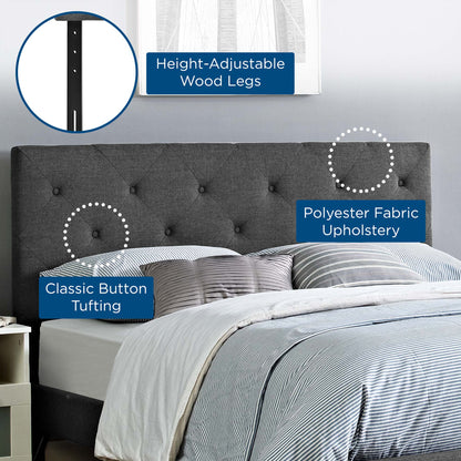 Modway Outlet Terisa Upholstered Fabric King Headboard by Modway  Bedroom Furniture Gray - MOD-5372-GRY