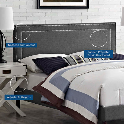 Modway Outlet Jessamine Upholstered Fabric Queen Headboard by Modway  Bedroom Furniture Gray - MOD-5378-GRY
