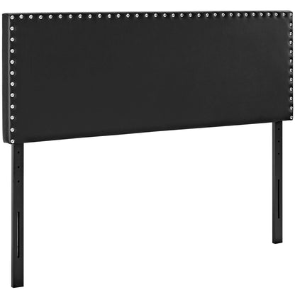 Modway Outlet Phoebe Upholstered Vinyl King Headboard by Modway  Bedroom Furniture Black - MOD-5387-BLK