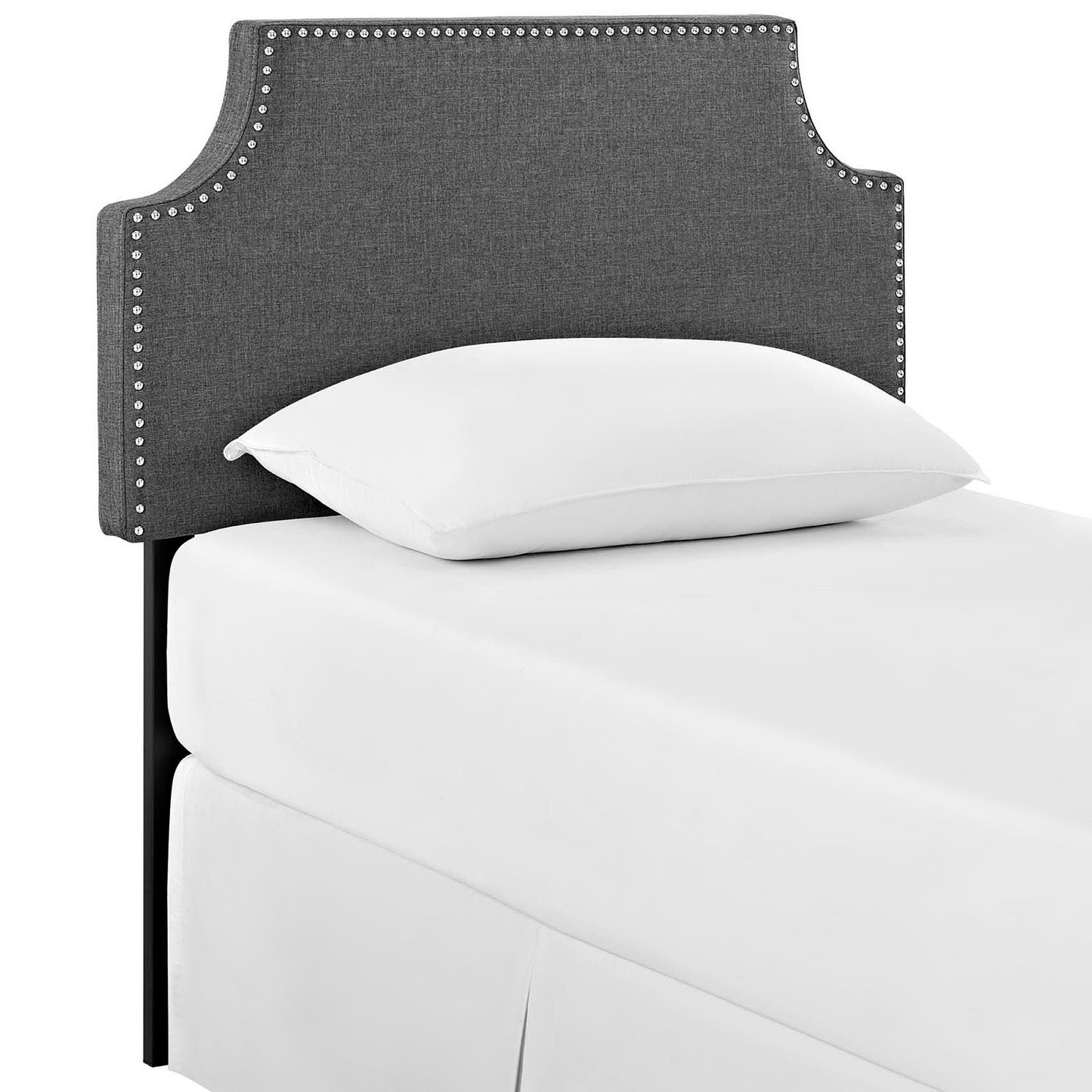 Modway - Laura Upholstered Fabric Twin Headboard by Modway  Bedroom Headboards Gray - MOD-5390-GRY