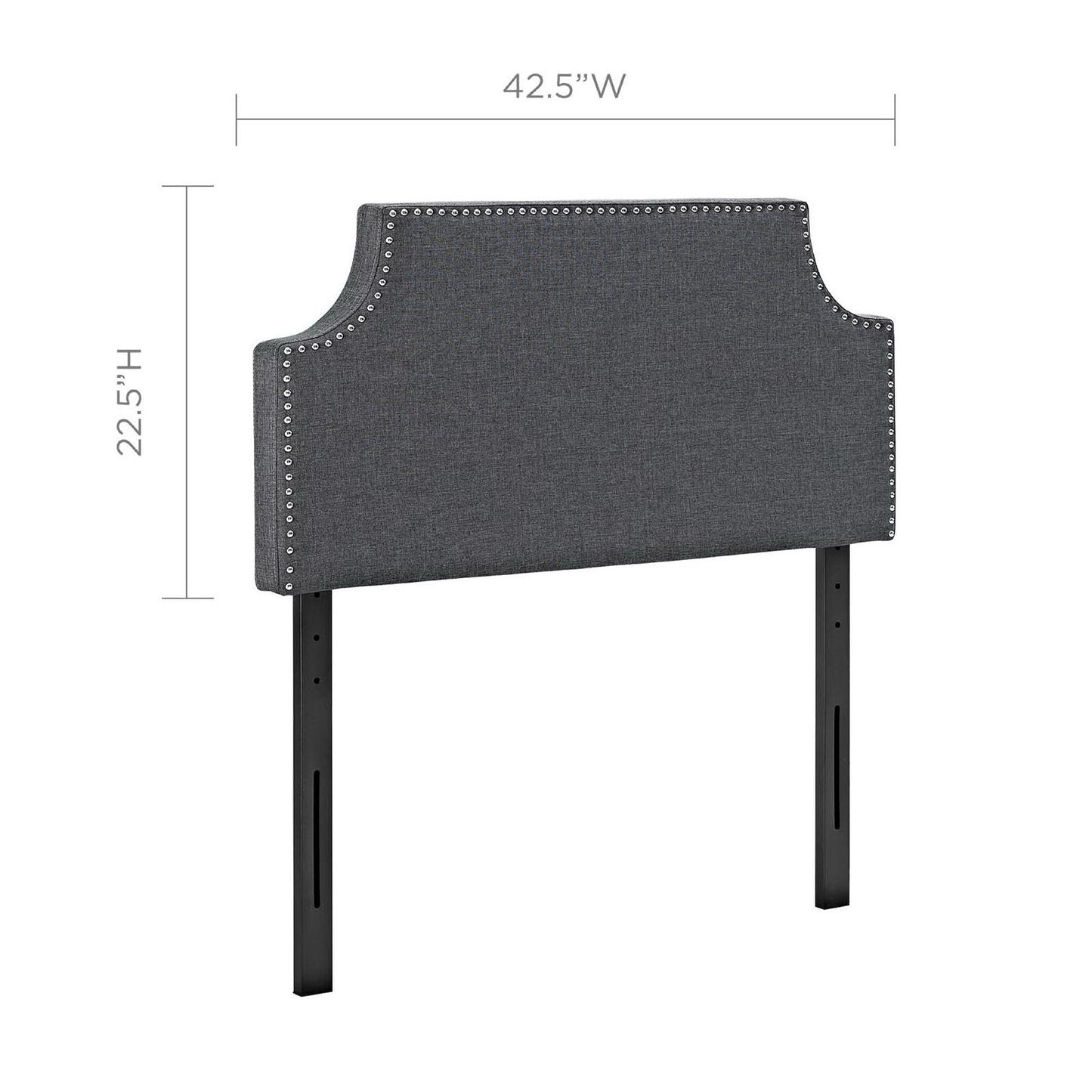 Modway - Laura Upholstered Fabric Twin Headboard by Modway  Bedroom Headboards Gray - MOD-5390-GRY