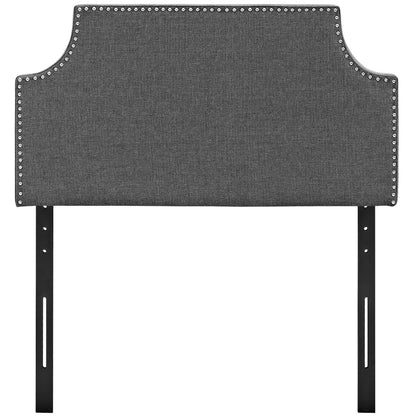 Modway - Laura Upholstered Fabric Twin Headboard by Modway  Bedroom Headboards Gray - MOD-5390-GRY