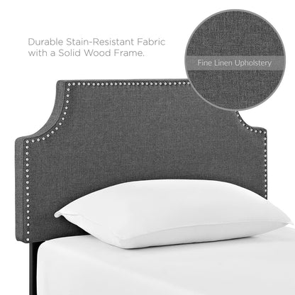 Modway - Laura Upholstered Fabric Twin Headboard by Modway  Bedroom Headboards Gray - MOD-5390-GRY