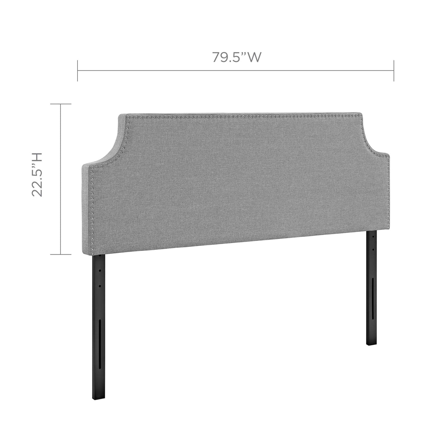 Modway Outlet Laura Upholstered Fabric King Headboard by Modway  Bedroom Furniture Gray - MOD-5396-GRY