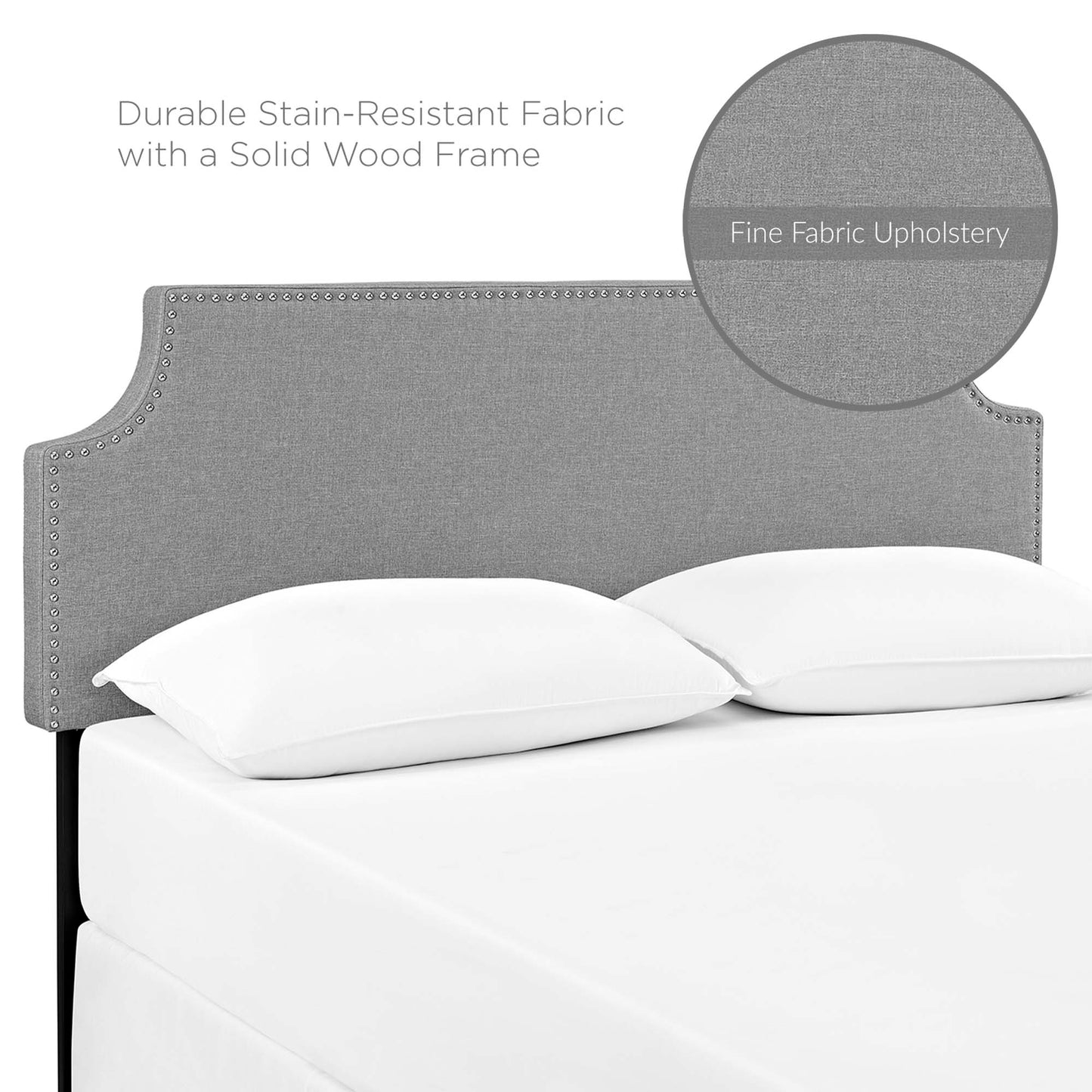 Modway Outlet Laura Upholstered Fabric King Headboard by Modway  Bedroom Furniture Gray - MOD-5396-GRY