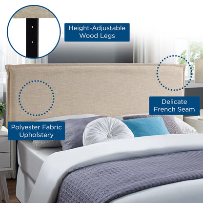 Modway - Camille Upholstered Fabric Queen Headboard by Modway  Bedroom Headboards Brown - MOD-5407-BEI