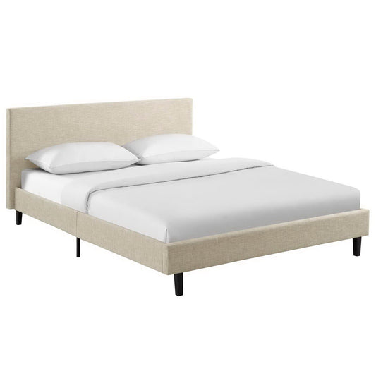 Modway - Anya Fabric Full Bed by Modway  Bedroom Beds Brown - MOD-5418-BEI