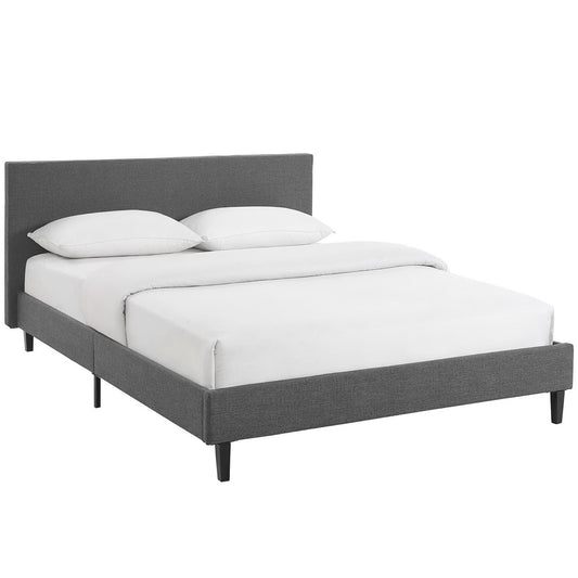Modway Outlet Anya Fabric Full Bed by Modway  Bedroom Furniture Gray - MOD-5418-GRY
