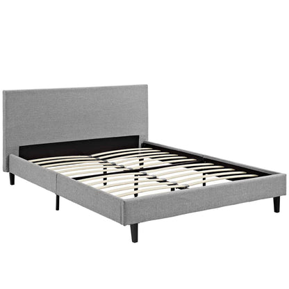 Modway - Anya Fabric Queen Bed by Modway  Bedroom Beds Gray - MOD-5420-LGR