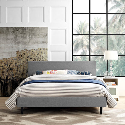 Modway - Anya Fabric Queen Bed by Modway  Bedroom Beds Gray - MOD-5420-LGR