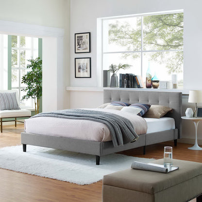 Modway Outlet Linnea Full Bed by Modway  Bedroom Furniture Light Gray - MOD-5424-LGR