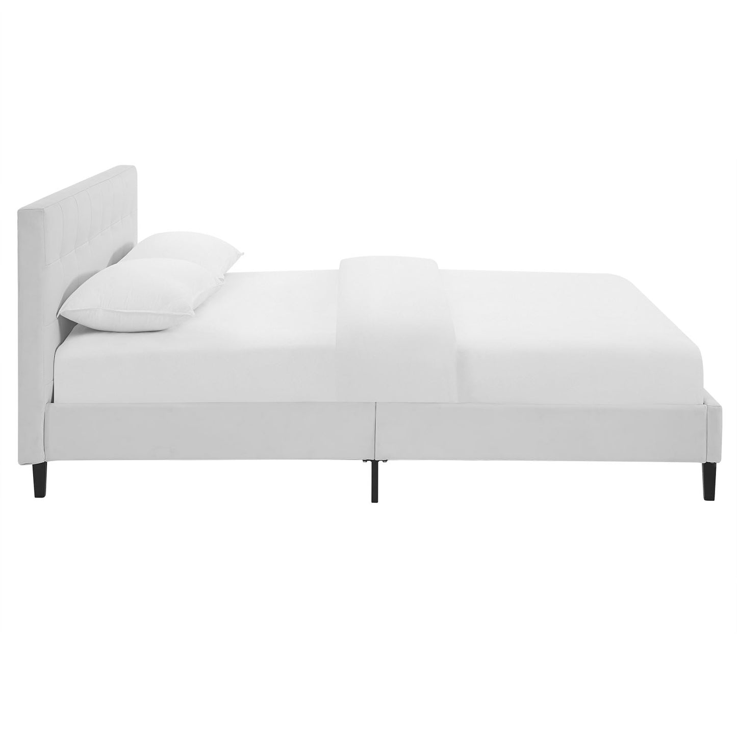 Modway Outlet Linnea Faux Leather Queen Bed by Modway  Bedroom Furniture White - MOD-5425-WHI